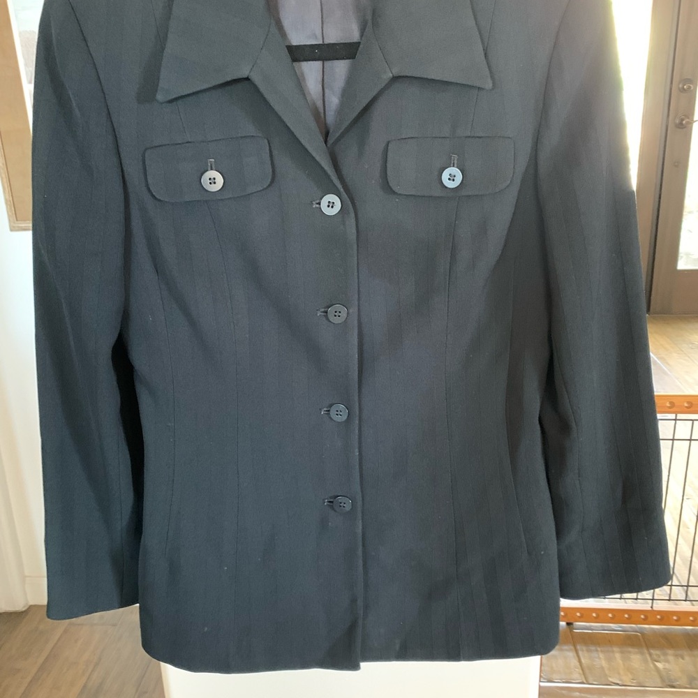 Parallel Lined Lightweight Crepe Tailored Shirt J… - image 1